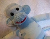 Blue Camo  monkey plush toy Handmade Stuffed Animal Doll Baby
