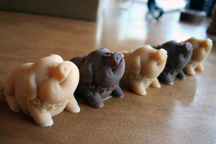 Lavender Goat's Milk Soap, Pig Soap, Lavender Pig Soap, Bacon Bits the Pig Soap, Homemade Soap, Made in Montana Soap