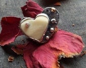 Silver  & 14k Gold  Ring - Two Hearts Better than One