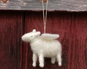 Lamb Angel - Needle Felted Ornament