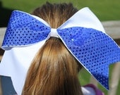 XL 3 inch Twisted Cheer Bow with sequin dots
