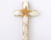 Seashell Cross Starfish and Abalones