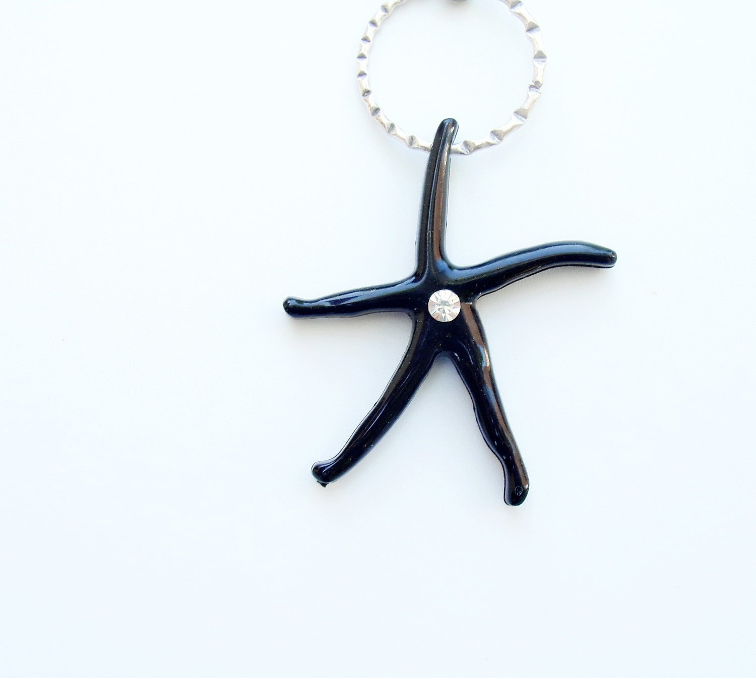 Black Starfish Keychain / Bag adornment