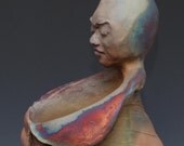 Buddha Monk Statue in Raku Ceramics