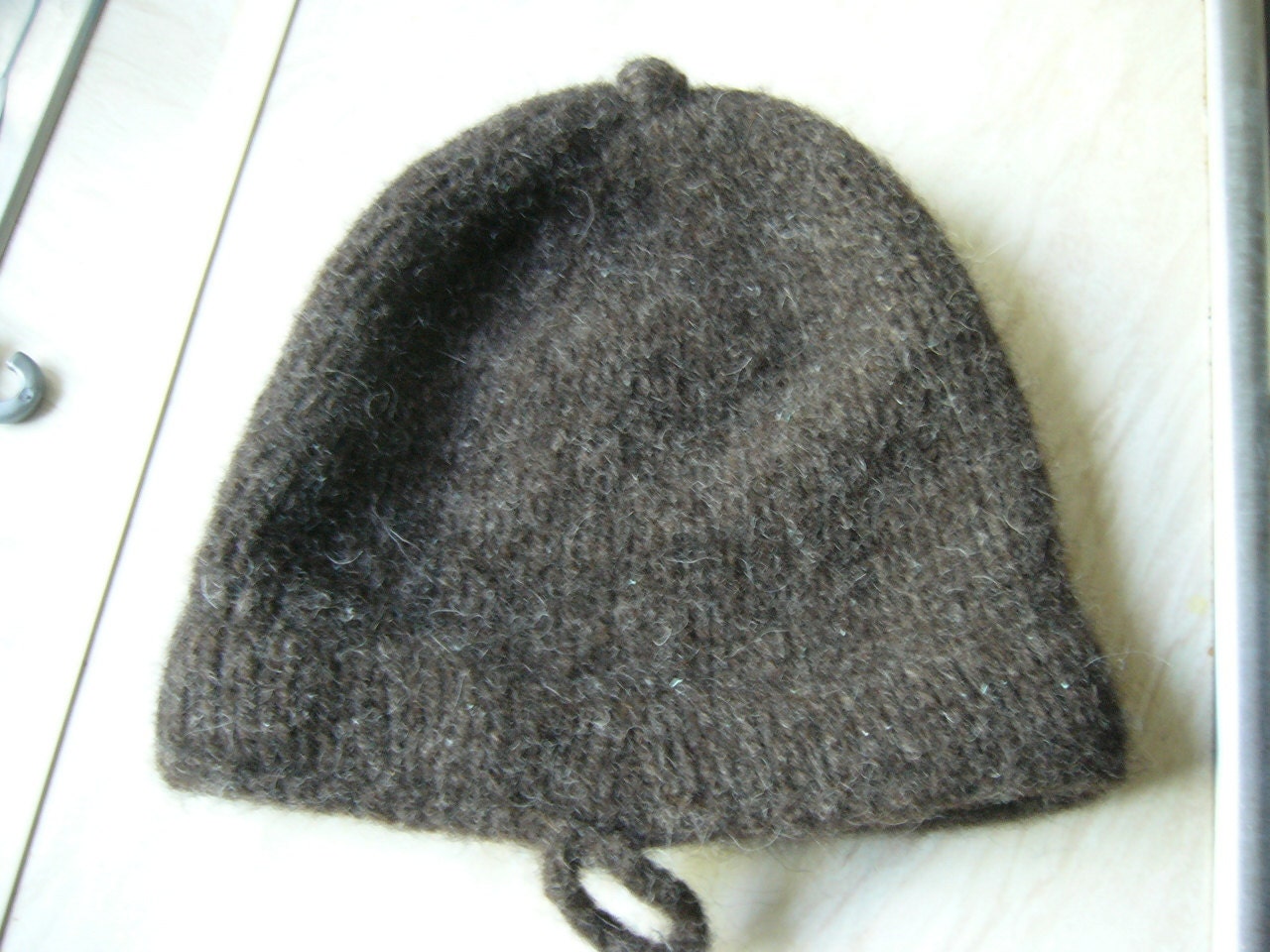 Monmouth Cap, handknitted using 100% wool, size small or medium