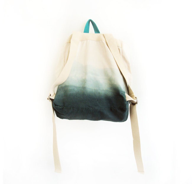 forest green backpack with neon yellow pouch
