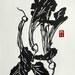 Asian Vegetable Set: 4 Hand-printed Block Prints