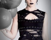 black zombie gothic custom top - Decompose - smarmyclothes cyberpunk