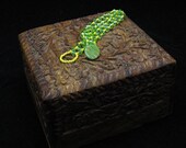 Crystal Bracelet Beadwoven Jewelry in Peridot and Yellow