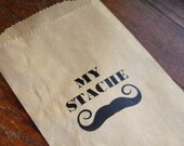 Mustache Favor Bags or Gift Bags, Little Man Party, Mustache Birthday Party, Candy Buffet, Favor Bags, Affordable - Set of 25