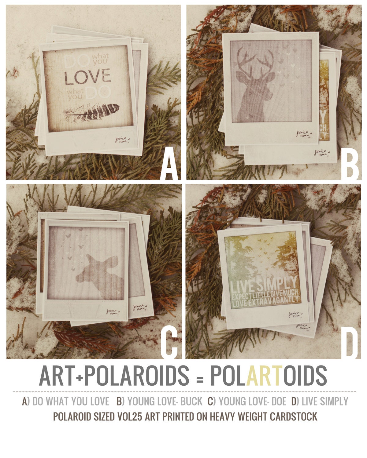 POLARTOID- Polaroid Sized VOL25 Art- add onto your order