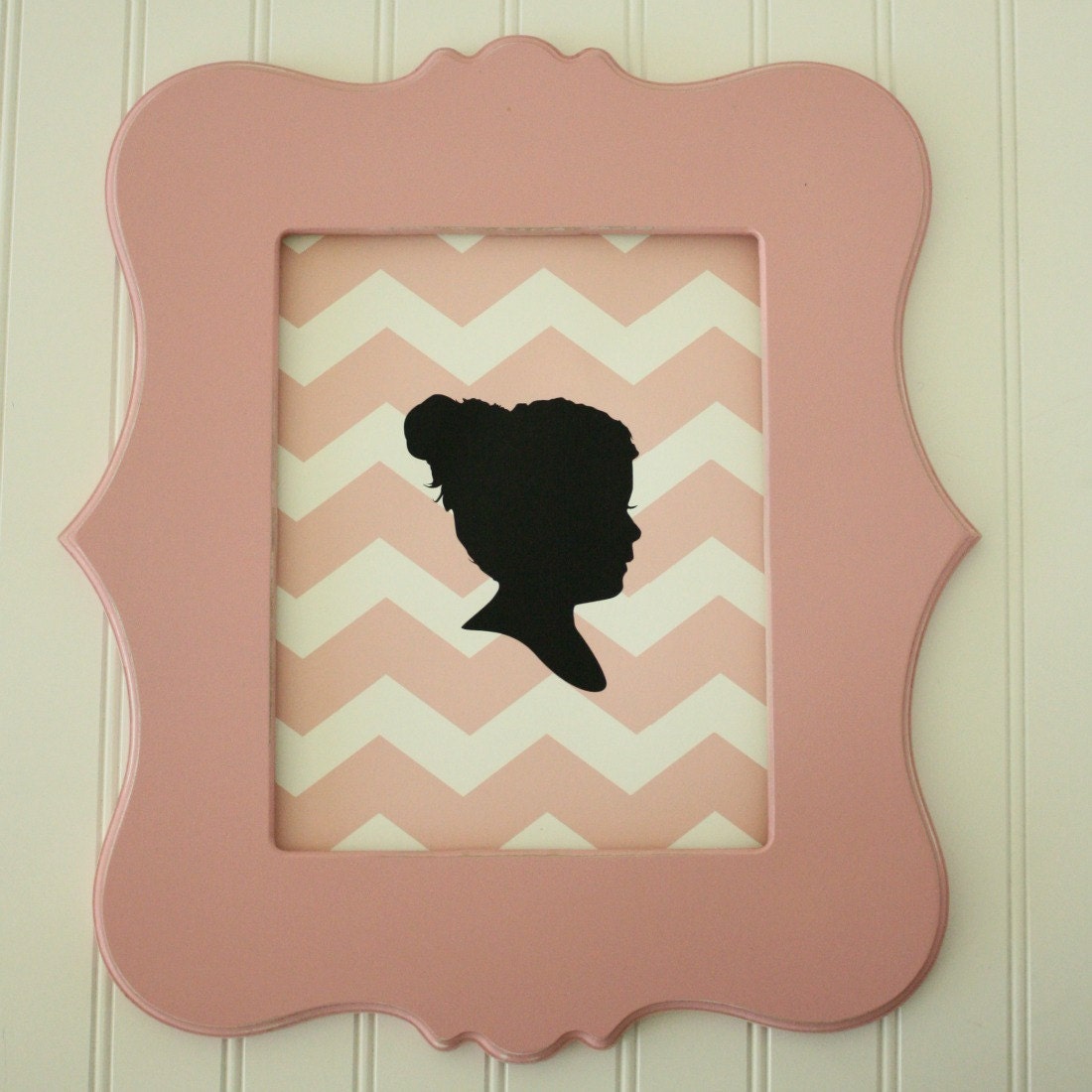 Personalized Silhouette Chevron Print 8x10 made from your photo by Simply Silhouettes