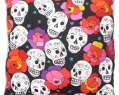 Day of the Dead Sugar Skulls Throw Pillow Cushion Rockabilly Home Decor
