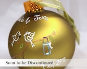 Love Birds with Mason Jars - Custom Personalized Wedding Ornament