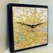 Vintage 1980's Map of London & Vicinity Handmade Wood Clock by cadencedesigns on etsy