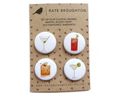 cocktail badges (set of four)