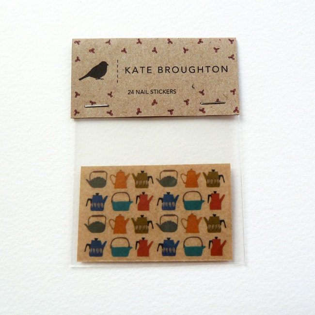 tea pot nail transfers