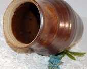 Vintage Earthtone Pottery Vase Stoneware Home Decor Collectibles Ceramics Housewares Handmade Art Glazed Large Flower Brown Natural Rust Red