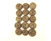 Acorn Caps 15 Large Gilded Gold Rustic Woodland Caps for Crafts