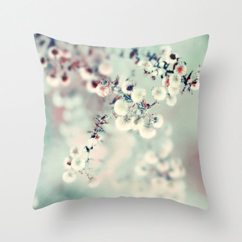 Pillow Cover, Photo Pillow, MidWinter Daydream, Mint Blue, Nature Pillow, Home Decor,  Living Room, Bedroom, 16x16, 18x18, 20x20
