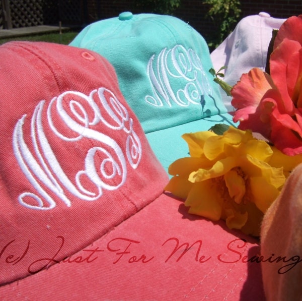 Custom Monogrammed Baseball Hat - Personalized Bridesmaids Gifts