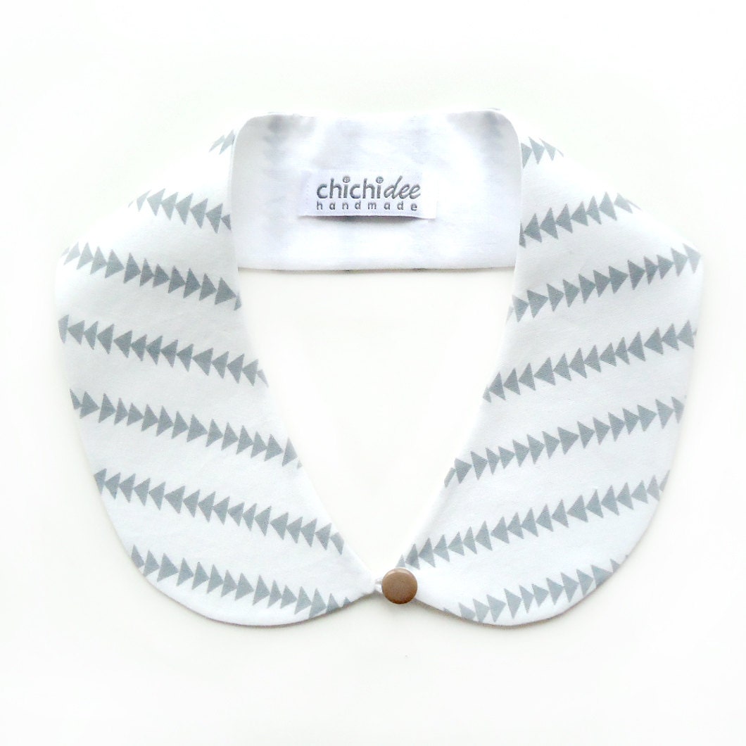 Limited Edition Peter Pan Collar Grey Triangles