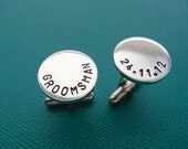 Personalized Cufflinks - Groomsman Cufflinks - Custom Aluminum Cuff links