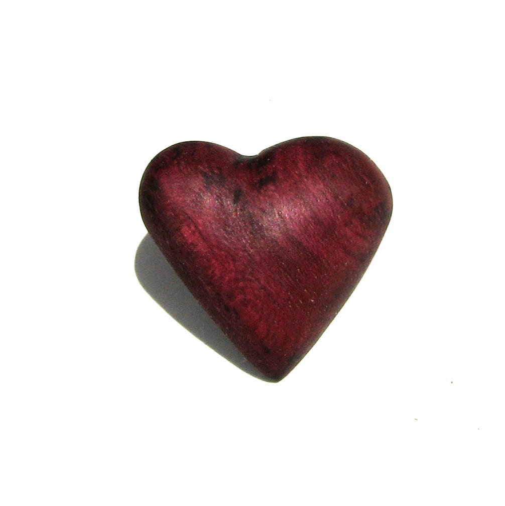 Peltogyne Purple Heart Wooden Pin / Brooch by Tanja Sova