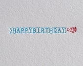 Letterpress Happy Birthday Airplane Card and Envelope