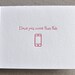 Letterpress 'I love you more than my iphone' geek, cards with matching envelope