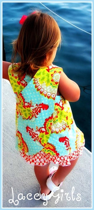 Whimsy Couture Sewing Tutorial ebook reversible -- Criss Cross Tunic -- PDF 3m - 12 girls PDF Instant