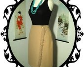 90s Eddie Bauer wool wrap skirt with fringe. sz S 8