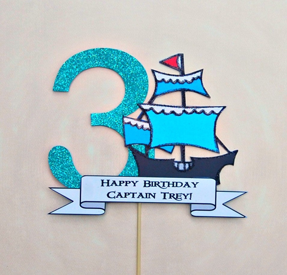 The Pirate Party - Custom Cake Topper from Mary Had a Little Party