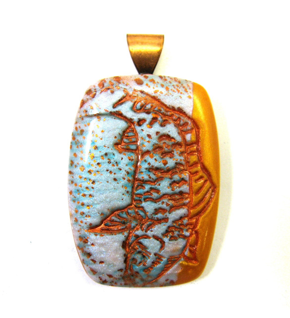 Asian Copper Koi Pendant