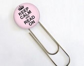Jumbo Paperclip Bookmark - Keep Calm and Read On  BM005