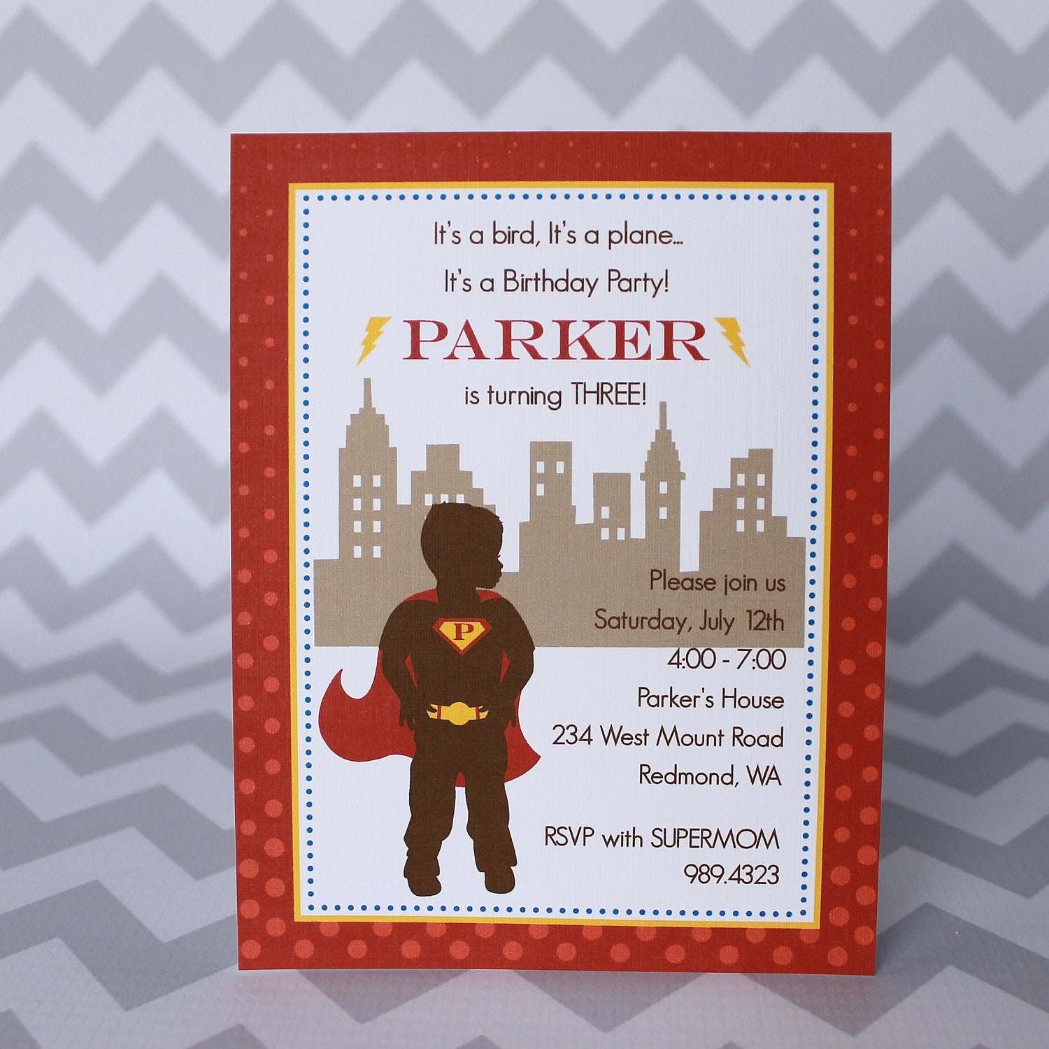Superman Birthday Invitation