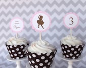 Ballerina Birthday Cupcake Topper Kit