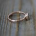 Aquamarine Cushion Gemstone OCEAN Blue in Recycled 14k Rose Gold, Custom Made Engagement or Right Hand Ring
