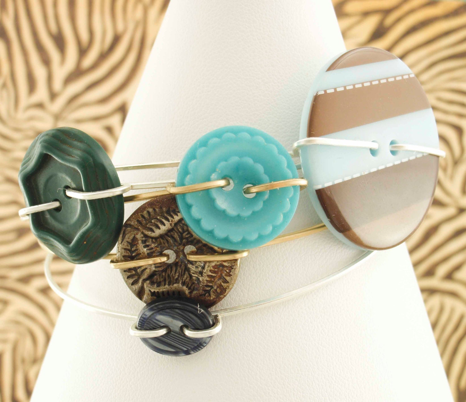 Vintage Button Bangle V