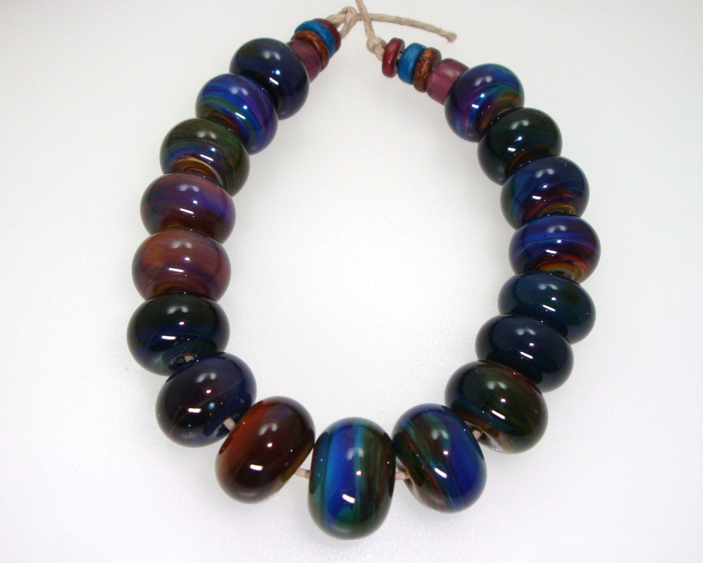 Reserved for Cheryl Bead Set as Described and Pictured with 15 Coordinating Disk Beads