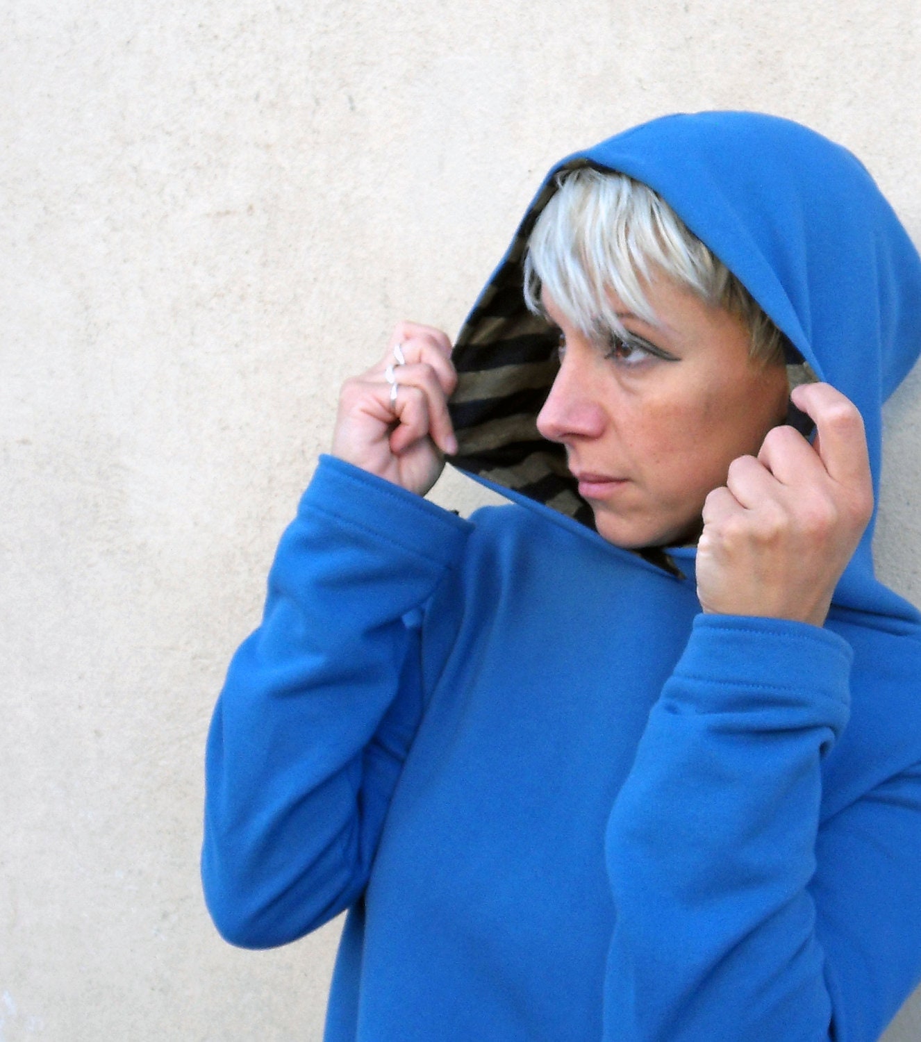 Tunic hoodie sweater for women/ maxi sweatshirt/ modern street style