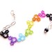 World of Color Disneyland Disney's California Adventure Inspired Beaded Hidden Mickey Mouse Bracelet Rainbow