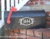 Mail Box Number Oval Vinyl Decal