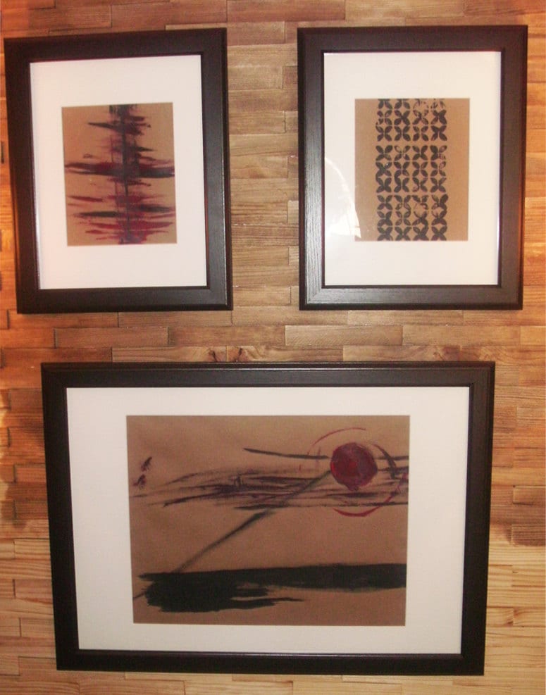 Set of three Abstract Paintings