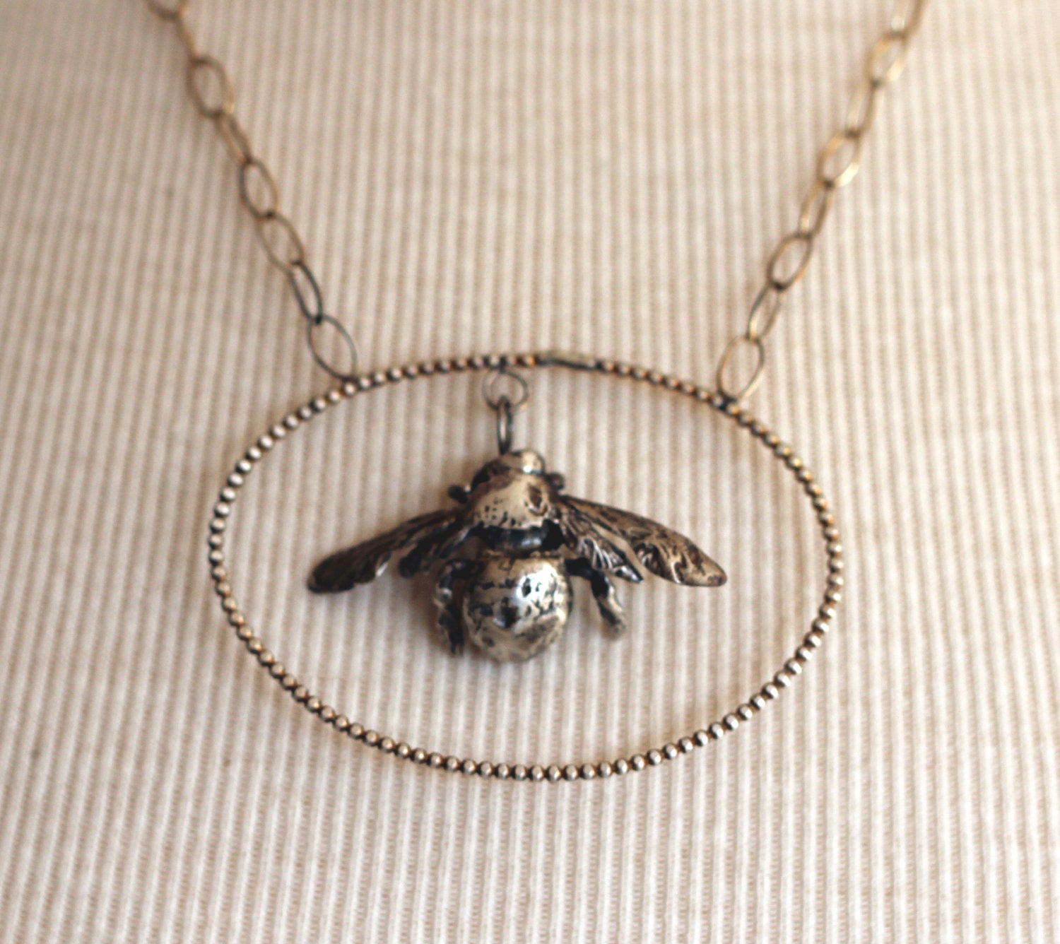 Framed Carpenter Bee Necklace