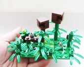 Star Wars, LEGO, Ewoks on Endor, tiny Return of the Jedi diorama with micro ewoks