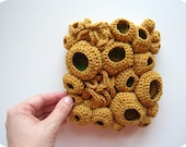 Modern Fiber Art Crochet Soft Sculpture - Coral Reef Wall Art