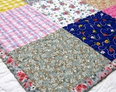 baby girl farmhouse quilt, lap quilt,  - echo quilt no. 22  -  Ready to Ship