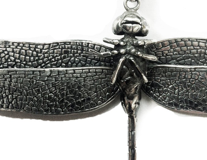Dragon Fly Necklace Silver (large)
