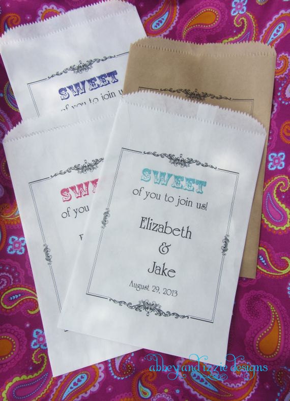 Favor Candy Bags, Candy Buffet Bags, Goodie Bags